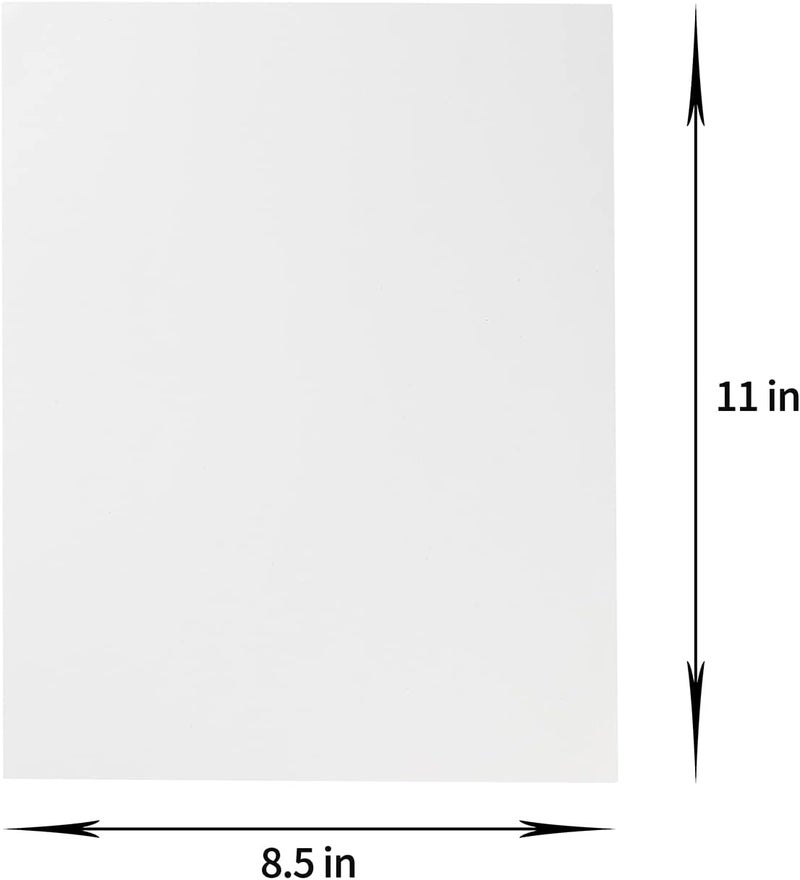 Wishop 20 Sheets Colored Thick Paper Cardstock Blank for DIY Crafts Cards Making, Invitations, Scrapbook Supplies (White, 8.5 x 11 inches) - Image 2